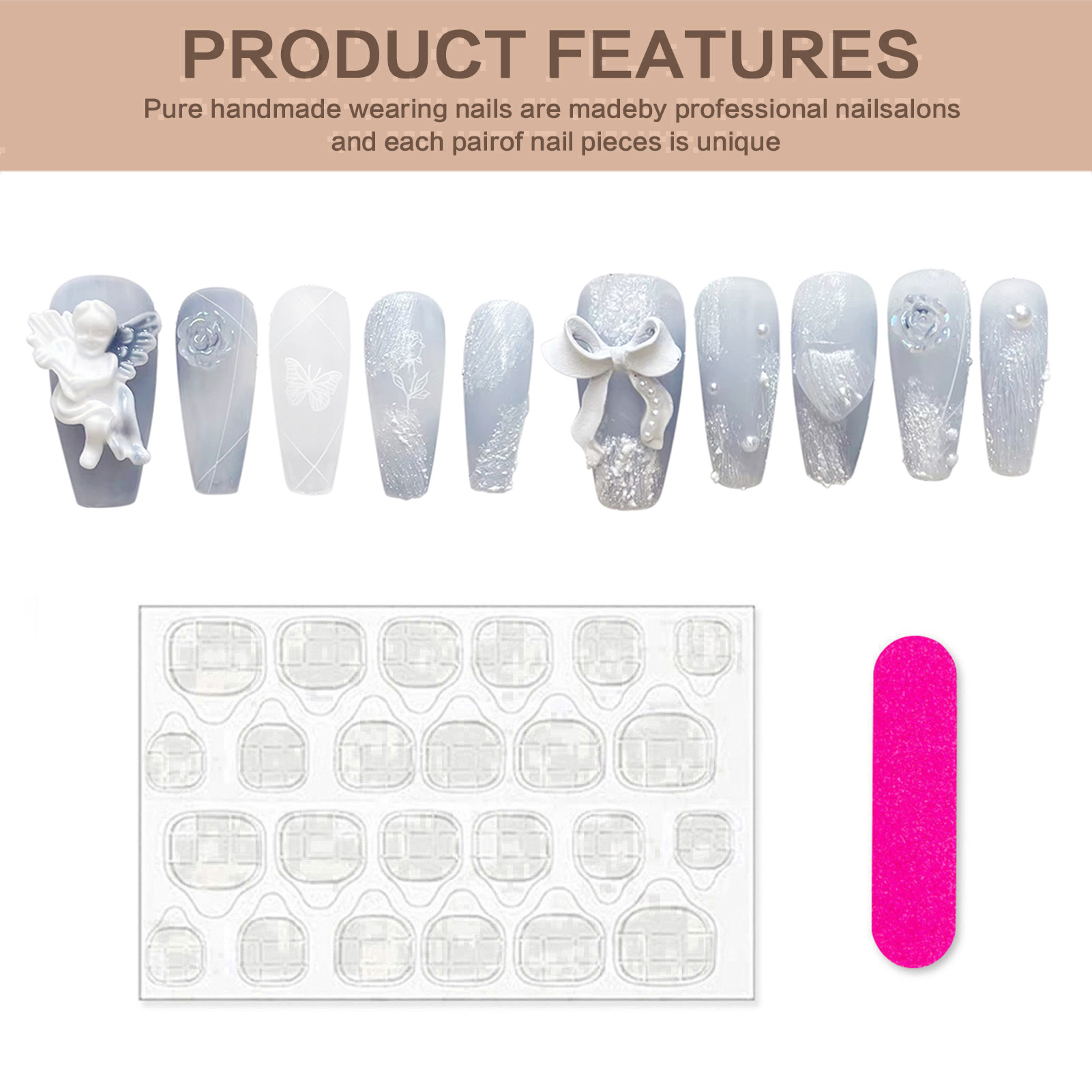3D-Gips-Engel-Kunstnägel, glän – Pressed Flower Art Bewertung und Preis